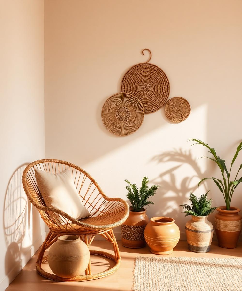A modern Filipino living space with local crafts